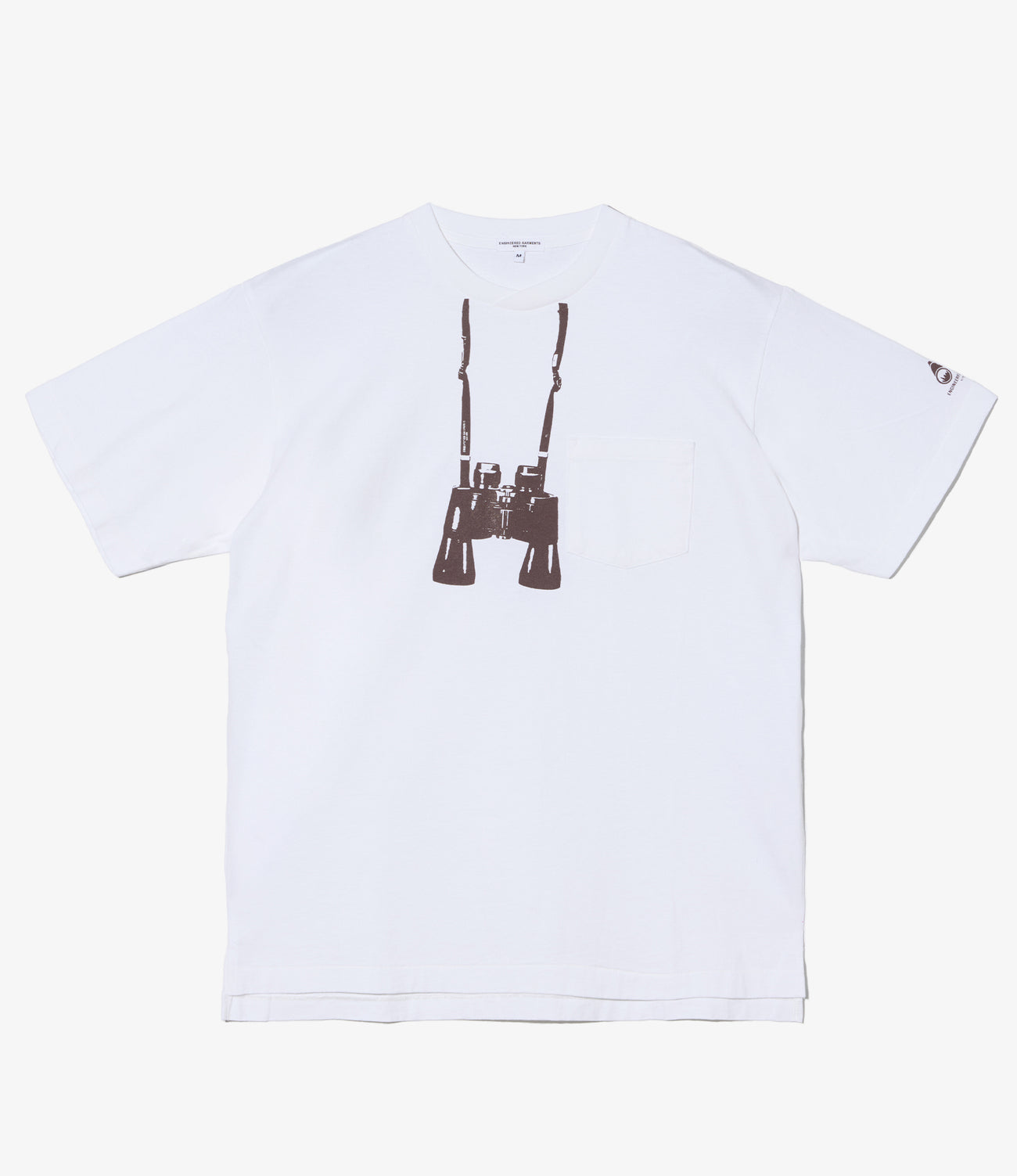 Printed Cross Neck T-Shirt-Binocular