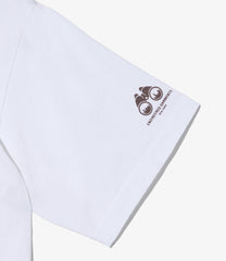 Printed Cross Neck T-Shirt-Binocular