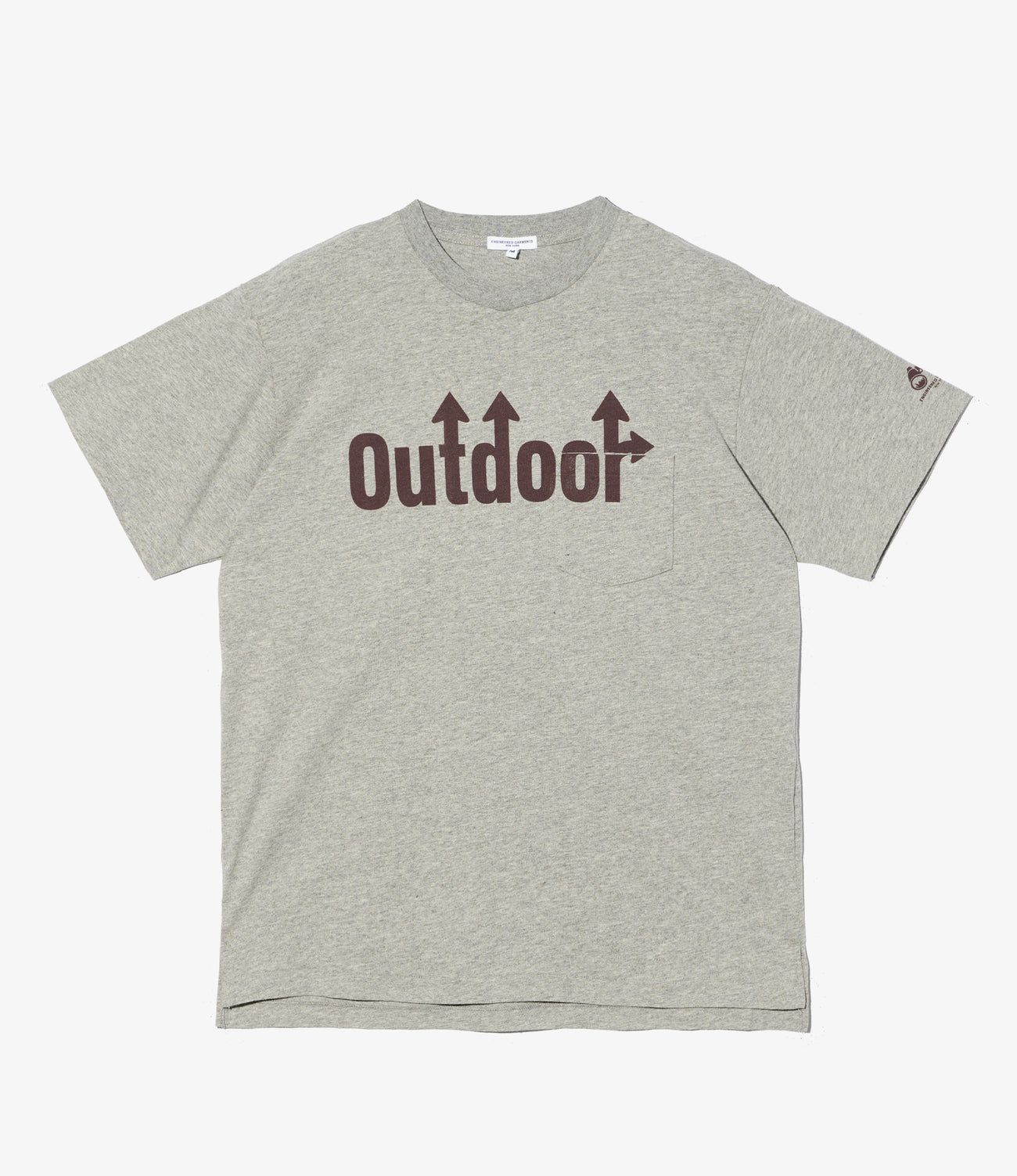 Printed Cross Neck T-Shirt - Outdoor