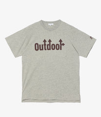 Printed Cross Neck T-Shirt - Outdoor