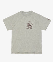 Printed Cross Neck T-Shirt - Map