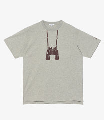 Printed Cross Neck T-Shirt - Binocular