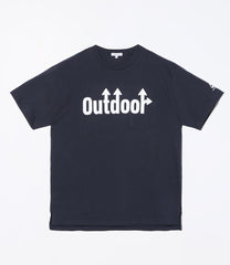 Printed Cross Neck T-Shirt - Outdoor