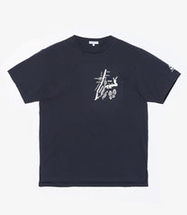 Printed Cross Neck T-Shirt - Map