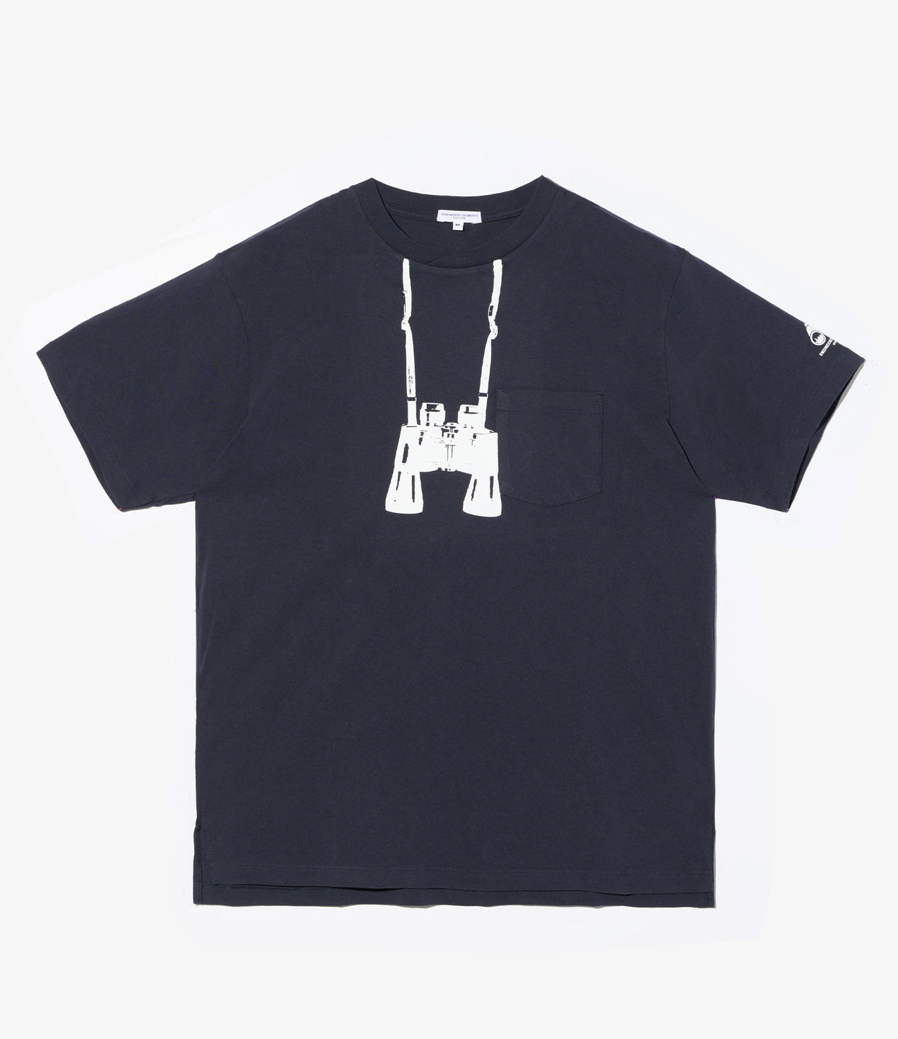 Printed Cross Neck T-Shirt-Binocular