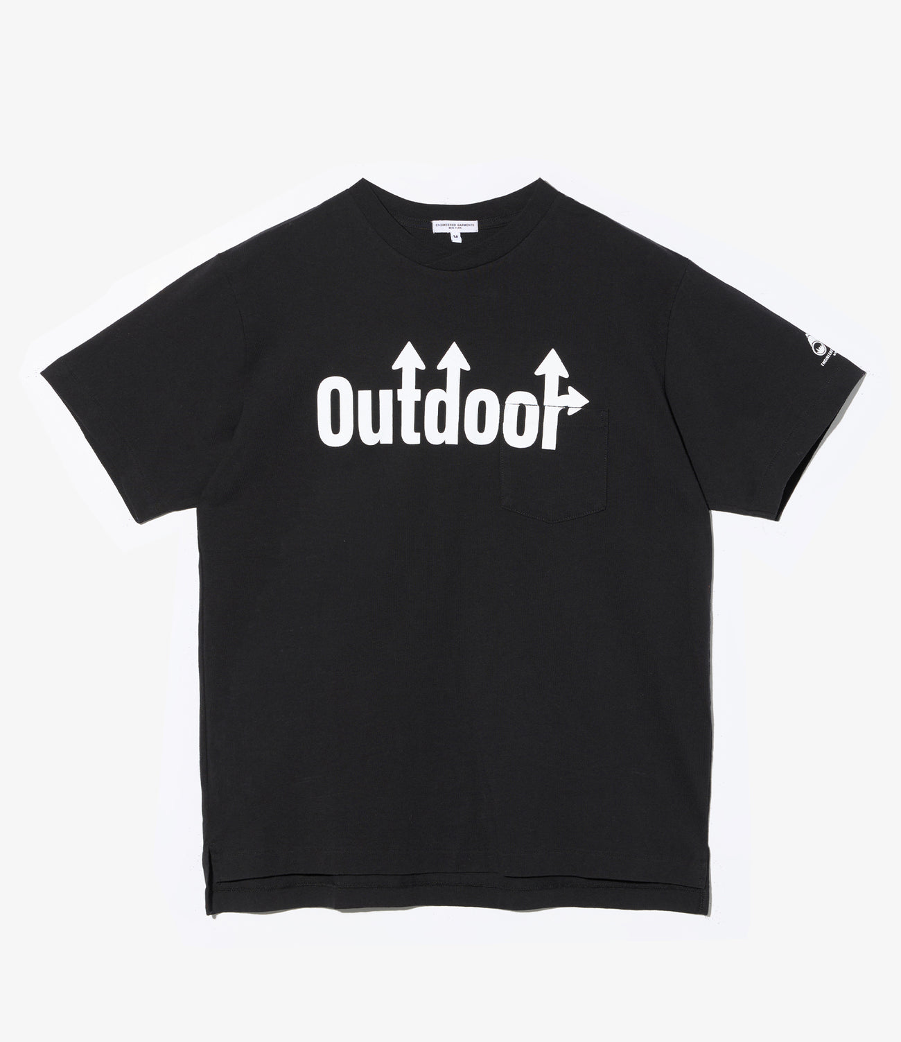 Printed Cross Neck T-Shirt - Outdoor
