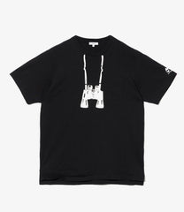Printed Cross Neck T-Shirt - Binocular