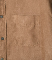 Flared Shirt - Lt.Weight Fake Suede