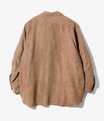 Flared Shirt - Lt.Weight Fake Suede