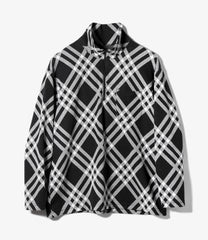 Zip Mock Neck  - CP Bias Plaid