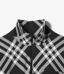 Zip Mock Neck  - CP Bias Plaid