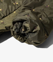 Padded Coat - Original Floral Pattern Embroidery