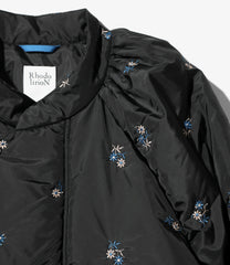 Padded Coat - Original Floral Pattern Embroidery