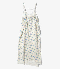 Long Slip Dress - Original Floral Pattern