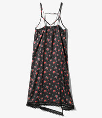 Long Slip Dress - Original Floral Pattern