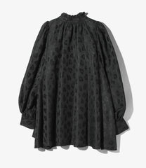 Ribbon Smock - Leopard Jacquard