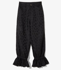 Frill Painter Pants - Leopard Jacquard