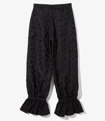 Frill Painter Pants - Leopard Jacquard