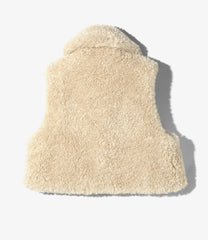 Eco Fur Short Length Vest - Solid