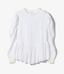 Ribbed Puff Sleeve Pullover Tee