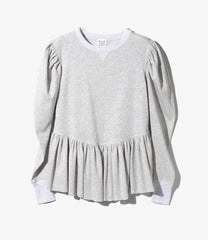 Ribbed Puff Sleeve Pullover Tee