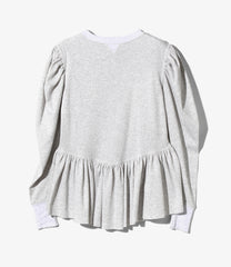 Ribbed Puff Sleeve Pullover Tee