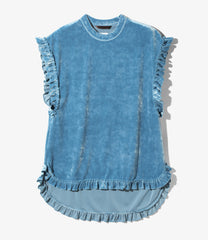 Frill Tail Sleeveless Tee - Velour