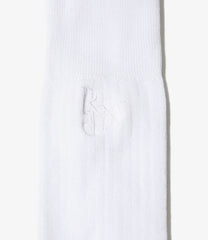 Monogram Stitch Ribbed Socks