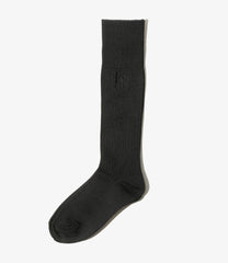 Monogram Stitch Ribbed Socks