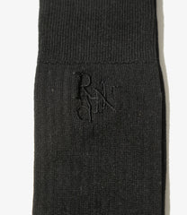 Monogram Stitch Ribbed Socks