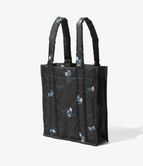 Padded Novel Tote - Original Floral Pattern Embroidery