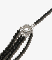 Multi Long Necklace - Black Beads