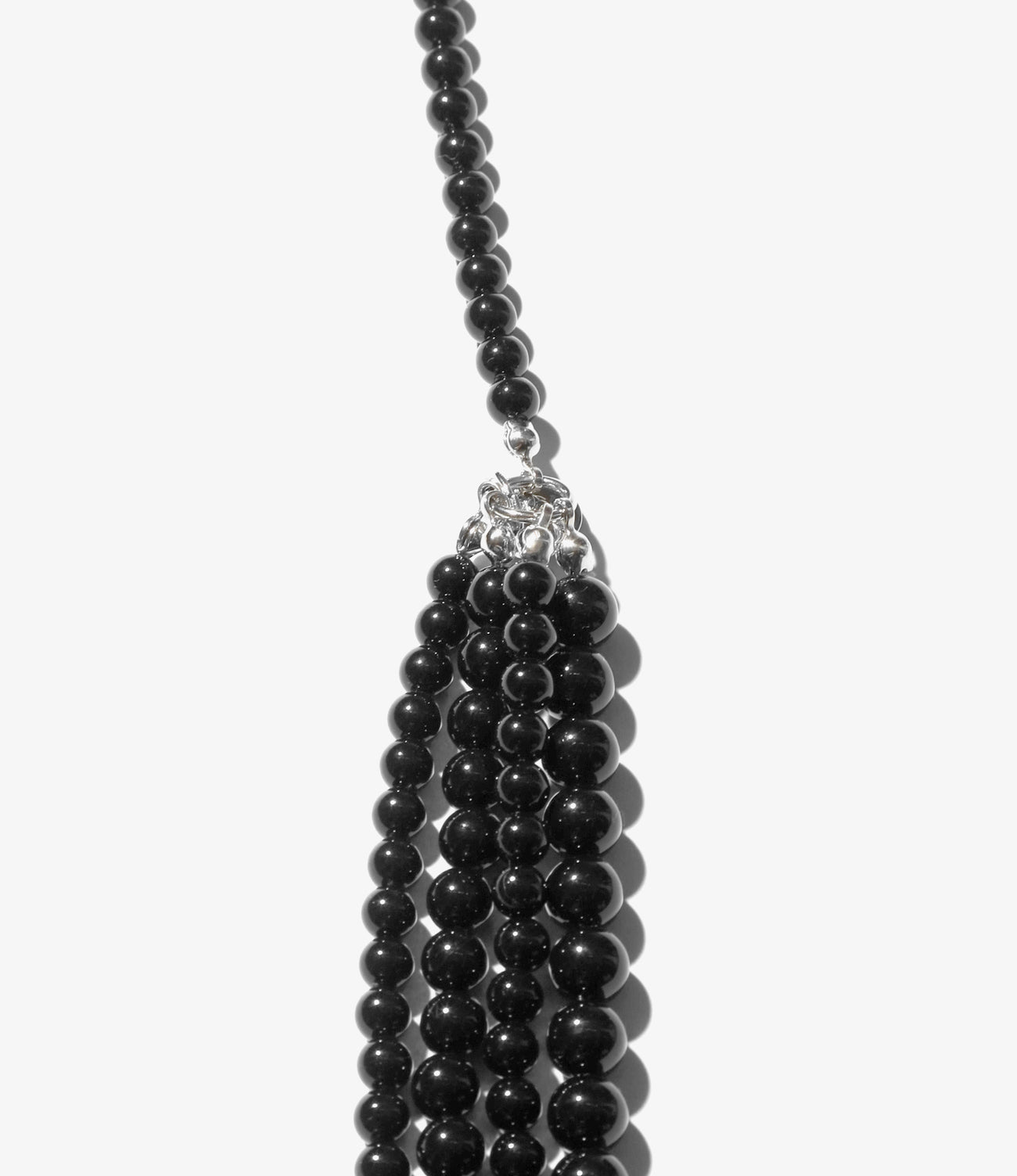 Multi Long Necklace - Black Beads