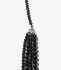 Multi Long Necklace - Black Beads