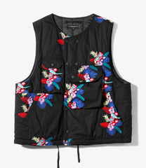 Cover Vest - Floral Emb. Sheeting