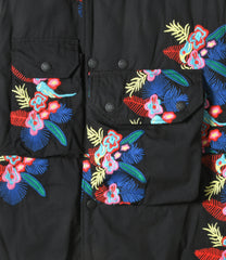 Cover Vest - Floral Emb. Sheeting