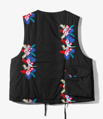 Cover Vest - Floral Emb. Sheeting