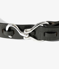 Hoof Pick Buckle Belt - Croc Embossed