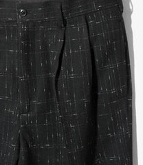 Tucked Trouser - W/N Plaid Cloth