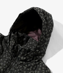 Hooded Down Sur Coat - Floral Jq.