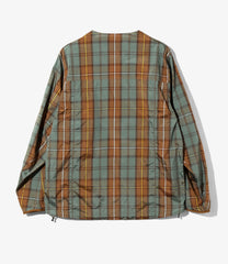 W.U. V Neck Jacket - Polyester Tartan Plaid