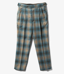 W.U. Tucked S/T Trouser-Plaid Twill