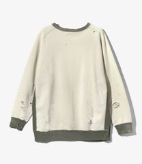 2-Tone C/N Sweat Shirt - F.Terry