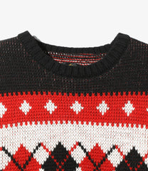 Crew Neck Sweater - Argyle