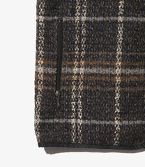 W.U. Piping Vest - Plaid Tweed