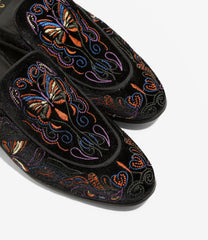 Velvet Mule - Papillon Embroidery