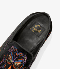 Velvet Mule - Papillon Embroidery