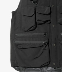 Multi Pocket Zipped Down Vest- Grosgrain