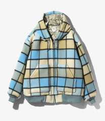 Zipped Work Hoody - Brushed Plaid  Twill