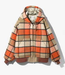 Zipped Work Hoody - Brushed Plaid  Twill